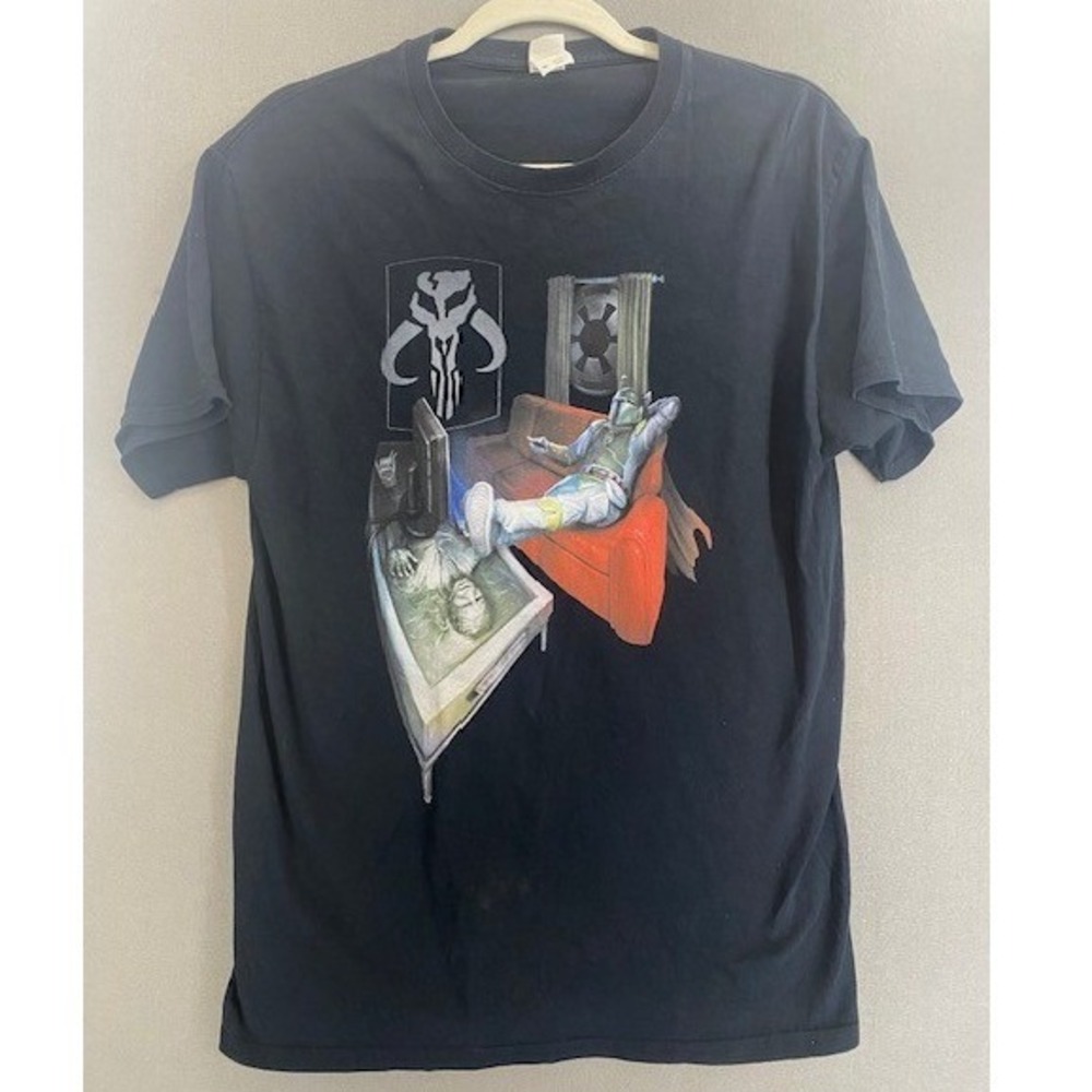 Star Wars Boba Fett  Men's‎ Medium Graphic T Shirt Black EUC